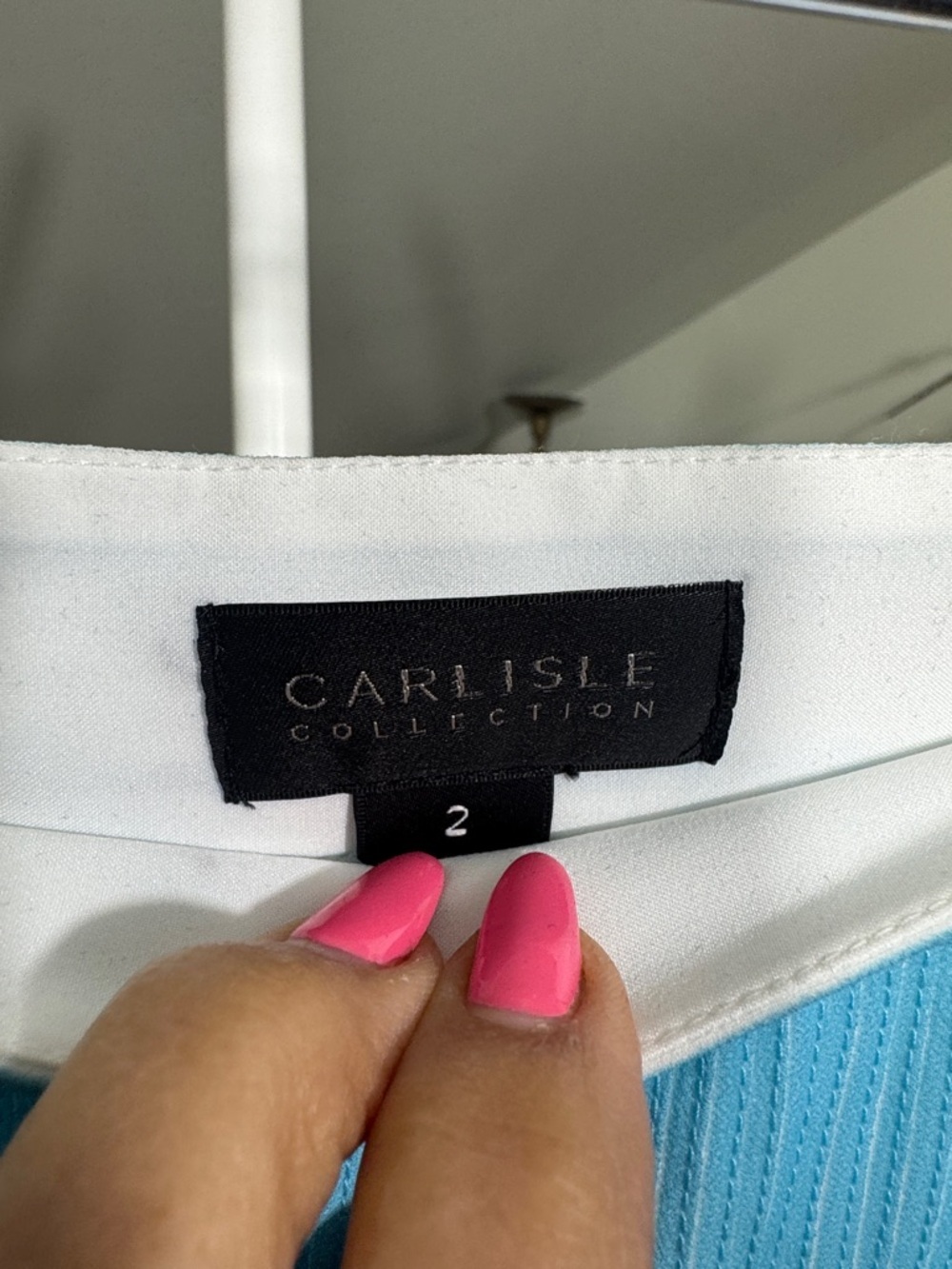 NWT Carlisle Light Aqua and White Micro Pleated Maxi Skirt Retail $658! - Picture 4 of 11